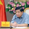 El viceprimer ministro de Vietnam Nguyen Chi Dung interviene en la reunión (Foto: VGP)