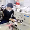 Fabricación de prendas de vestir para la exportación al mercado japonés en la empresa Hung Viet, provincia de Hung Yen (Foto: VNA)
