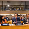 El embajador Do Hung Viet, jefe de la representación permanente de Vietnam ante la ONU, interviene en la cita. (Foto: VNA)