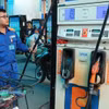 Un trabajador de Petrolimex reposta una motocicleta. (Foto: VNA)