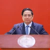 El primer ministro de Vietnam, Pham Minh Chinh, interviene en la cita (Foto: VNA)
