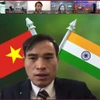 El consejero comercial de la Embajada de Vietnam en la India, Bui Trung Thuong, interviene en la cita (Foto: VNA)