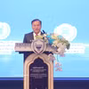 El viceministro de Seguridad Pública de Vietnam Nguyen Van Long habla en la Conferencia Internacional sobre la Lucha contra las Estafas en Línea 2026. (Foto: VNA)