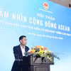 El viceministro de Relaciones Exteriores Dang Hoang Giang habla en el evento. Foto: VNA