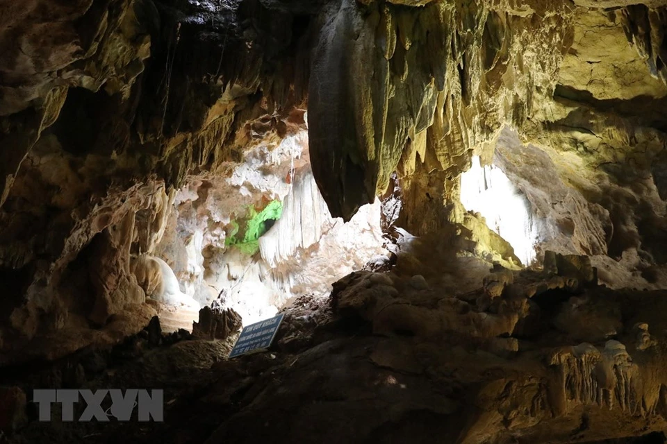 Los visitantes pueden admirar las cuevas de piedra caliza por formaciones rocosas kársticas. (Foto: VNA)