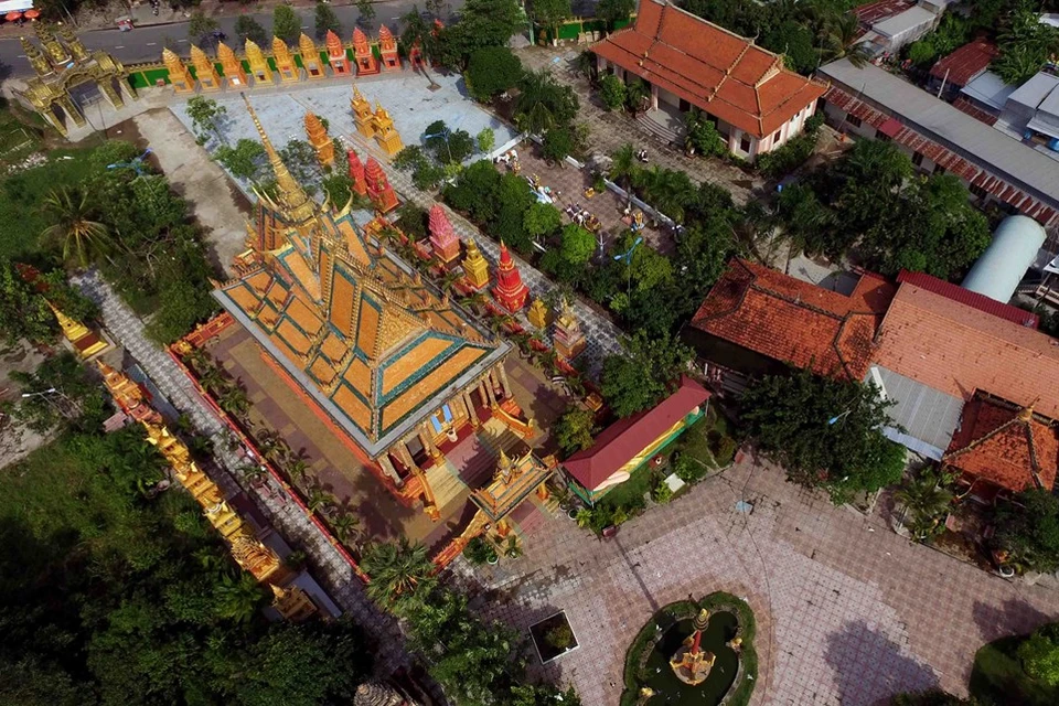 La vista aérea del templo de Monivongsa Bopharam (Fuente: VNA)