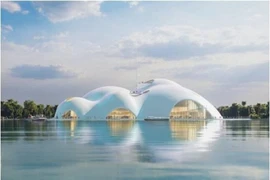 Perspectiva del teatro en el lago Dam Tri, en Hanoi (Foto: VNA)
