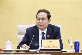 El presidente de la Asamblea Nacional, Tran Thanh Man, interviene en la cita (Foto: VNA)