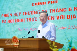 El secretario general del Partido Comunista y presidente de Vietnam, To Lam, interviene en la cita (Foto: VNA)
