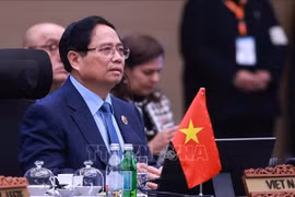 El primer ministro de Vietnam, Pham Minh Chinh, participa en la 5.ª Cumbre del RCEP (Foto: VNA)