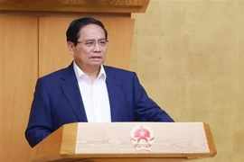 El primer ministro de Vietnam, Pham Minh Chinh, interviene en la cita (Foto: VNA)