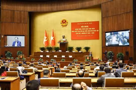 El presidente de la Asamblea Nacional, Tran Thanh Man, interviene en la cita (Foto: VNA)