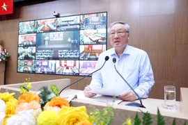 El viceprimer ministro permanente de Vietnam, Nguyen Hoa Binh, interviene en la conferencia (Foto: VNA)