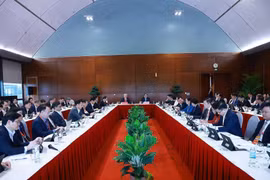 Los delegados debaten los proyectos de documentos presentados al XIV Congreso Nacional del Partido (Foto: VNA)