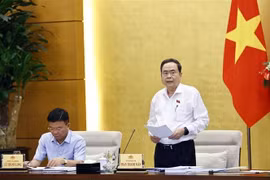 El presidente de la Asamblea Nacional de Vietnam, Tran Thanh Man, interviene en la cita (Foto: VNA)