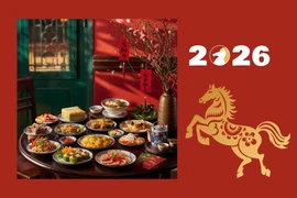 Bandejas de comida del Tet en la vida contemporánea vietnamita