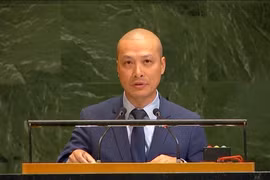 El consejero Nguyen Hoang Nguyen, subjefe de la misión permanente de Vietnam ante la ONU, interviene en la cita (Foto: VNA)