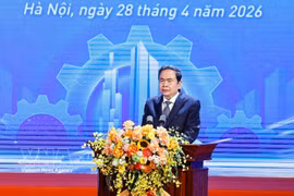 El presidente de la Asamblea Nacional de Vietnam, Tran Thanh Man, interviene en la cita (Foto: VNA)