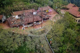 La pagoda Hoa Yen, parte del complejo de monumentos y paisajes Yen Tu en Quang Ninh, fue construida originalmente durante la dinastía Ly (1009-1225) y ha sido restaurada en numerosas ocasiones a lo largo de la historia. (Foto: VNA)
