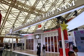 El stand del Banco Estatal de Vietnam en la Exposición de Logros Nacionales con motivo del 80.º aniversario del Día Nacional (Foto: VNA)