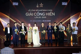 En la ceremonia de lanzamiento de los 20.º Premios Cong Hien y la apertura del portal de votación en Ciudad Ho Chi Minh el 5 de marzo. (Foto: VNA)