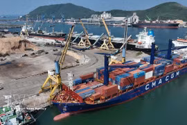 En el puerto internacional de Nghi Son, provincia centrovietnamita de Thanh Hoa. (Foto: VNA)