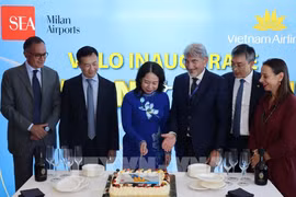 La ceremonia de lanzamiento cuenta con la presencia de la vicepresidenta vietnamita, Vo Thi Anh Xuan (Foto: VNA)