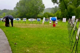 Las fotos, dispuestas en forma de las letras “V-N”, destacan un Vietnam en desarrollo, abierto al mundo y lleno de vitalidad (Foto: VNA)