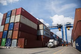 Contenedores en la terminal Tan Cang - Cat Lai, Ciudad Ho Chi Minh (Foto: VNA)