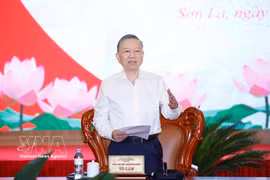 El secretario general del Partido Comunista y presidente de Vietnam, To Lam, interviene en la cita. (Foto: VNA)