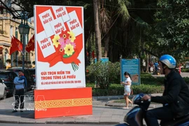 Un cartel para celebrar el día de las elecciones (Foto: VNA)