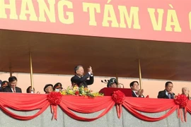 El secretario general del Partido Comunista de Vietnam, To Lam, y los delegados en la ceremonia (Foto: VNA)