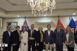 Delegados participantes en el encuentro (Foto: VNA)