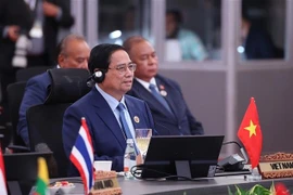 El primer ministro de Vietnam, Pham Minh Chinh, interviene en la cita (Foto: VNA)