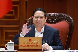 El primer ministro de Vietnam, Pham Minh Chinh, preside la reunión (Foto: VNA)