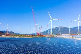 Un proyecto de energía renovable del grupo Trung Nam en la provincia de Khanh Hoa (Foto: VNA)