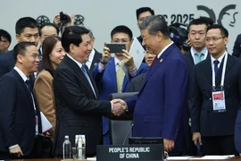 El presidente de Vietnam, Luong Cuong, se reúne con el secretario general del Comité Central del Partido Comunista y presidente de China, Xi Jinping (Fuente: APEC 2025 KOREA & Yonhap News)