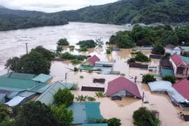 Fuertes lluvias causaron graves inundaciones en la comuna de Muong Xen, provincia de Nghe An. (Foto: plo.vn)