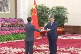 El embajador de Vietnam en Beijing, Pham Thanh Binh, presenta sus cartas credenciales al secretario general del Partido Comunista y presidente de China, Xi Jinping (Foto: VNA)
