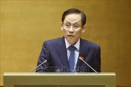 El ministro de Relaciones Exteriores, Le Hoai Trung, interviene en la cita (Foto: VNA)