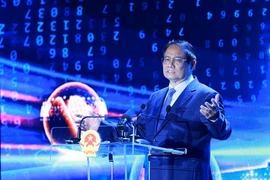 El primer ministro de Vietnam, Pham Minh Chinh, interviene en la cita (Foto: VNA)
