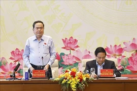 El presidente del Parlamento de Vietnam, Tran Thanh Man, interviene en la cita (Foto: VNA)
