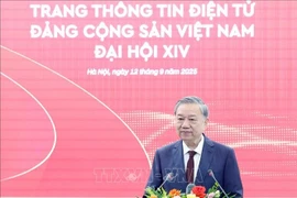 El secretario general del Partido Comunista de Vietnam, To Lam, interviene en la cita (Foto: VNA)