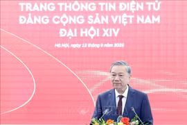 El secretario general del Partido Comunista de Vietnam, To Lam, interviene en la cita (Foto: VNA)