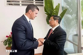 El 19 de noviembre de 2024, el primer ministro de Vietnam, Pham Minh Chinh (derecha), se reunió con el presidente paraguayo, Santiago Peña, con motivo de su participación en la Cumbre del G20 en Río de Janeiro (Brasil). (Foto: VNA)
