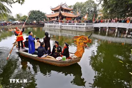 Una actuación del canto Quan Ho de la provincia de Bac Ninh (Foto: VNA)