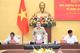 El presidente de la Asamblea Nacional de Vietnam, Tran Thanh Man, interviene en la cita (Foto: VNA)