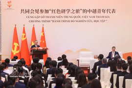 El secretario general del Partido Comunista de Vietnam y presidente de la República, To Lam, interviene en la cita. (Foto: VNA)