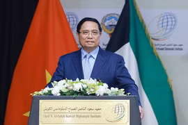 El primer ministro de Vietnam, Pham Minh Chinh, interviene en la cita (Foto: VNA)