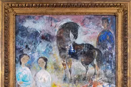 La pintura al óleo "Property of a lady of title" (Propiedad de una dama con título) del famoso pintor vietnamita Vu Cao Dam (1908-2000) (Foto: Sloane Street Auctions)